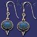 Sterling Silver Genuine American Indian Turquoise Earrings