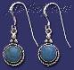 Sterling Silver Genuine American Indian Turquoise Earrings