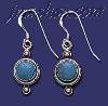 Sterling Silver Genuine American Indian Turquoise Earrings