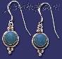 Sterling Silver Genuine American Indian Turquoise Earrings