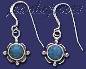 Sterling Silver Genuine American Indian Turquoise Earrings