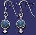 Sterling Silver Genuine American Indian Turquoise Earrings