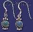 Sterling Silver Genuine American Indian Turquoise Earrings