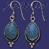 Sterling Silver Genuine American Indian Turquoise Earrings