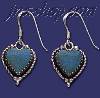 Sterling Silver Genuine American Indian Turquoise Earrings