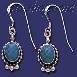 Sterling Silver Genuine American Indian Turquoise Earrings