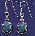 Sterling Silver Genuine American Indian Turquoise Earrings