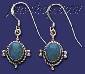 Sterling Silver Genuine American Indian Turquoise Earrings