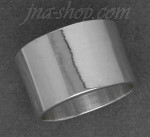 Sterling Silver Flat Wedding Band Ring 14mm sz 11.5