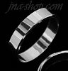 Sterling Silver 4mm Flat Wedding Band Ring Beveled Edge sz 7