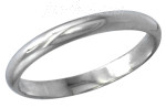 Sterling Silver Wedding Band Ring 3mm sz 3