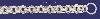 Sterling Silver 8" Rolo & Rope Handmade Bracelet 10mm