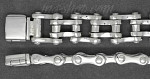Sterling Silver 9" Bike Bicycle Chain Handmade Bracelet 10mm