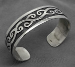 Sterling Silver Celtic Cuff Bangle 16mm