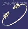 Sterling Silver Skulls Bangle