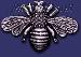 Sterling Silver Bee Brooch Pin