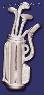 Sterling Silver Golf Bag & Clubs Brooch Pin Sterling Silver Golf Bag & Clubs Brooch Pin