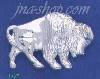Sterling Silver Bison Buffalo Brooch Pin Sterling Silver Bison Buffalo Brooch Pin