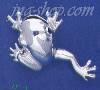 Sterling Silver Frog Brooch Pin