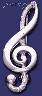 Sterling Silver Clef Brooch Pin Sterling Silver Clef Brooch Pin