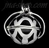 Sterling Silver 2-Picture Photo Ball Openwork Design Locket Pendant