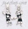 Sterling Silver Boy & Girl Charm Pendant