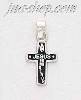 Sterling Silver Cross Jesus Es Mi Señor Charm Pendant