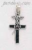 Sterling Silver Cross Sacred Heart Charm Pendant Sterling Silver Cross Sacred Heart Charm Pendant