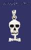 Sterling Silver Skull & Bone Charm Pendant Sterling Silver Skull & Bone Charm Pendant