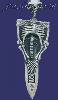 Sterling Silver Skeleton Knife Charm Pendant Sterling Silver Skeleton Knife Charm Pendant