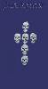 Sterling Silver Skulls Cross Charm Pendant Sterling Silver Skulls Cross Charm Pendant