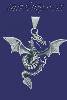 Sterling Silver Winged Dragon Charm Pendant