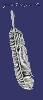 Sterling Silver Feather Genuine American Indian Charm Pendant