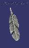 Sterling Silver Feather Genuine American Indian Charm Pendant