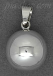 Sterling Silver Large High Polish Harmony Bell Ball Chime Charm Pendant 22mm