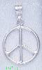 Sterling Silver Peace Sign Charm Pendant Sterling Silver Peace Sign Charm Pendant