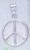 Sterling Silver Peace Sign Charm Pendant