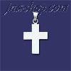 Sterling Silver Plain Cross Charm Pendant Sterling Silver Plain Cross Charm Pendant