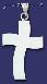 Sterling Silver Plain Twisted Cross Charm Pendant Sterling Silver Plain Twisted Cross Charm Pendant