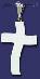 Sterling Silver Plain Twisted Cross Charm Pendant Sterling Silver Plain Twisted Cross Charm Pendant
