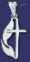 Sterling Silver Cross w/ Charm Pendant Sterling Silver Cross w/ Charm Pendant