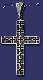 Sterling Silver Cross w/Small Crosses Charm Pendant