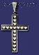 Sterling Silver Cross w/Hearts Charm Pendant Sterling Silver Cross w/Hearts Charm Pendant