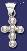 Sterling Silver Bead Cross Charm Pendant