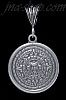 Sterling Silver Aztec Sun Calendar Pendant 22mm