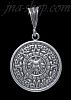 Sterling Silver Aztec Sun Calendar Pendant 26.5mm