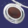 Sterling Silver Oval Shape Stone Charm Pendant Sterling Silver Oval Shape Stone Charm Pendant