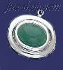 Sterling Silver Oval Shape Stone Charm Pendant Sterling Silver Oval Shape Stone Charm Pendant