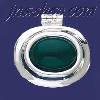 Sterling Silver Oval Shape Stone Charm Pendant Sterling Silver Oval Shape Stone Charm Pendant