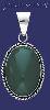 Sterling Silver Oval Shape Stone Charm Pendant